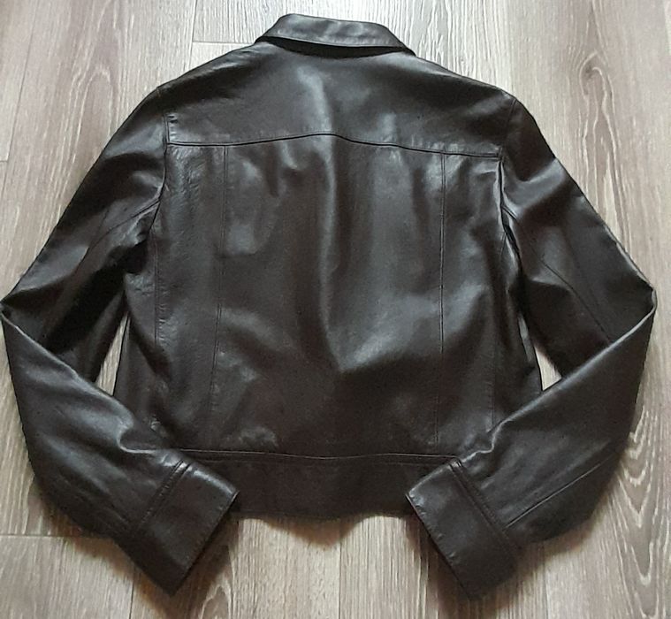 Кожаный пиджак куртка Anne Klein р.S