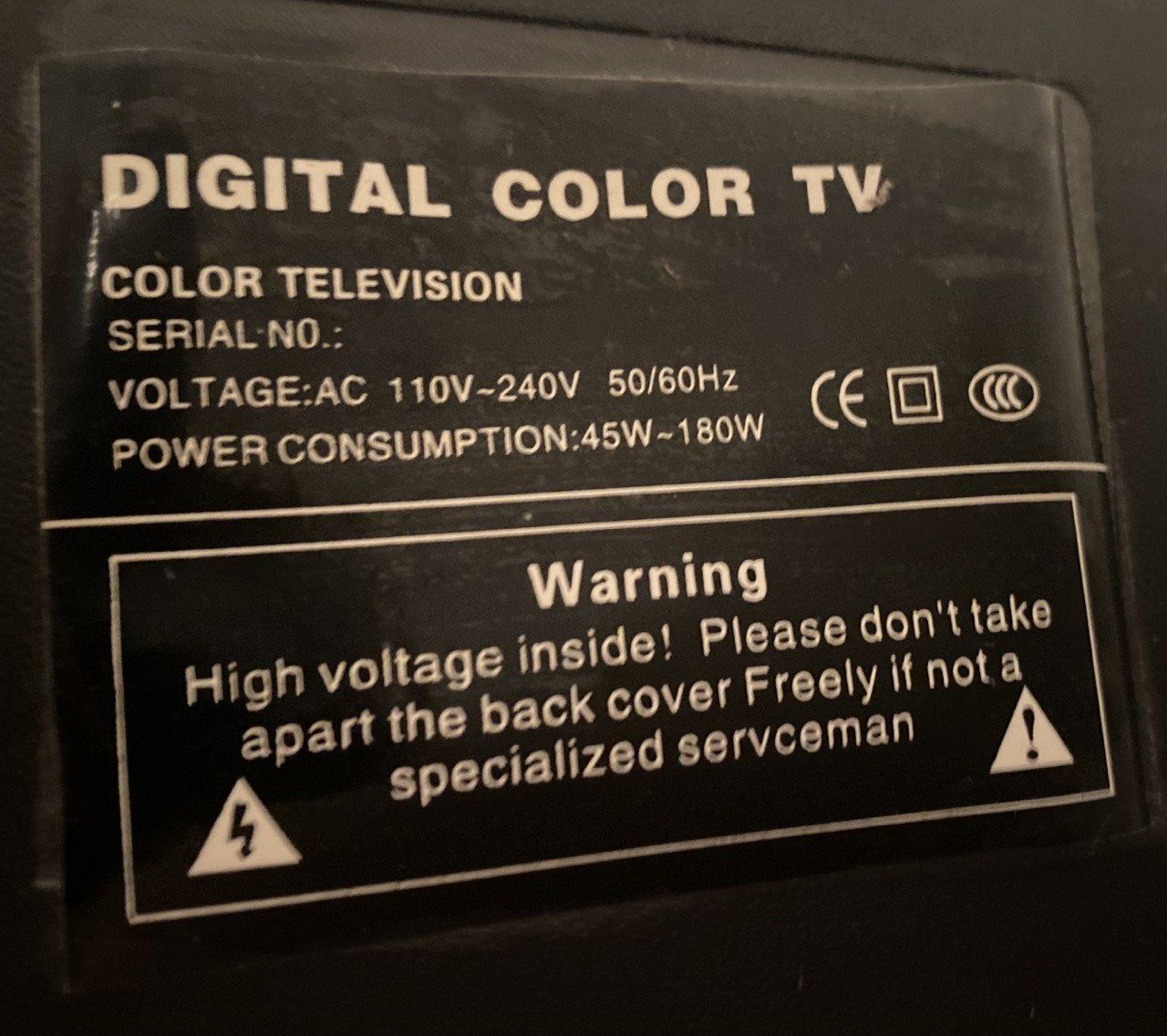 Panasonic digital color tv