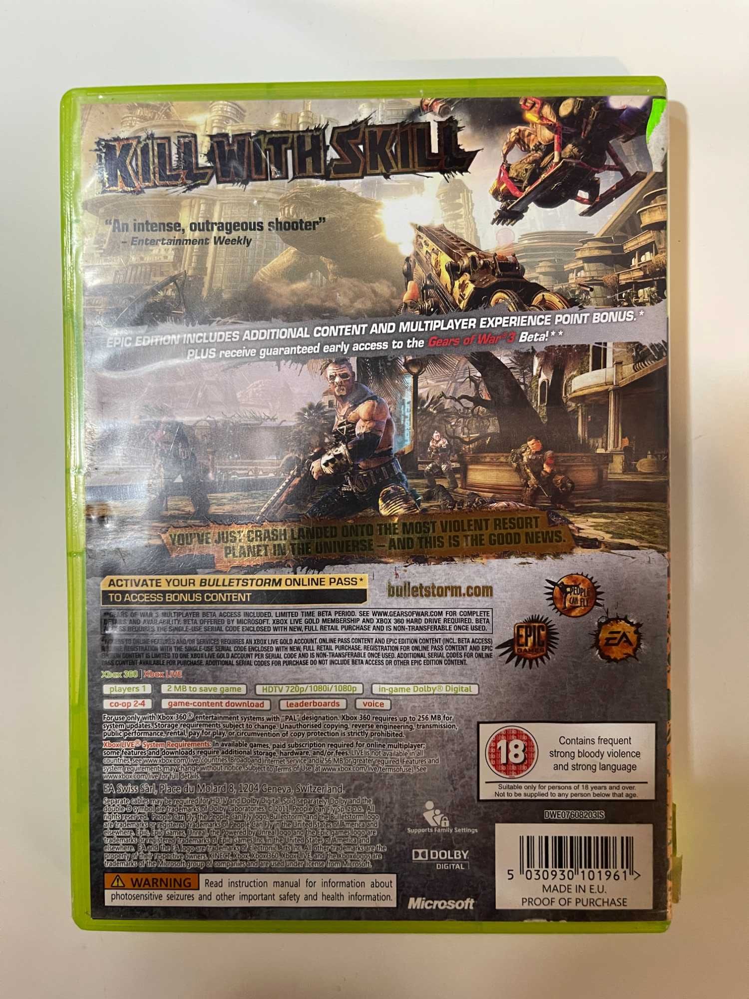 Bulletstorm Xbox 360