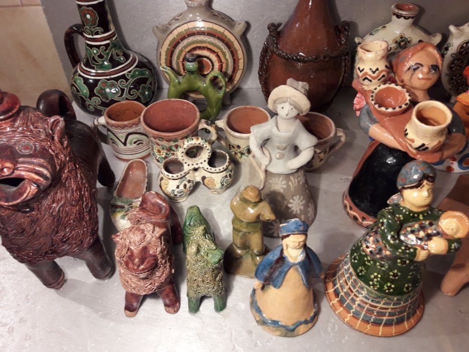 Игрушки авторские глина Опошня ссср.Дымковские.