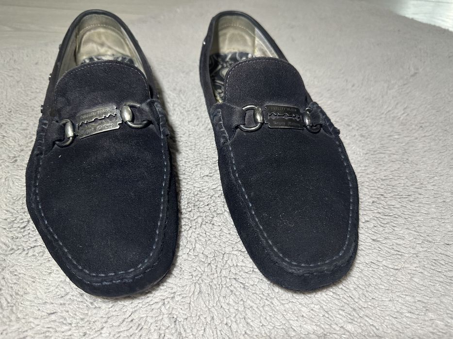 Чорні замшеві мокасини Philipp Plein