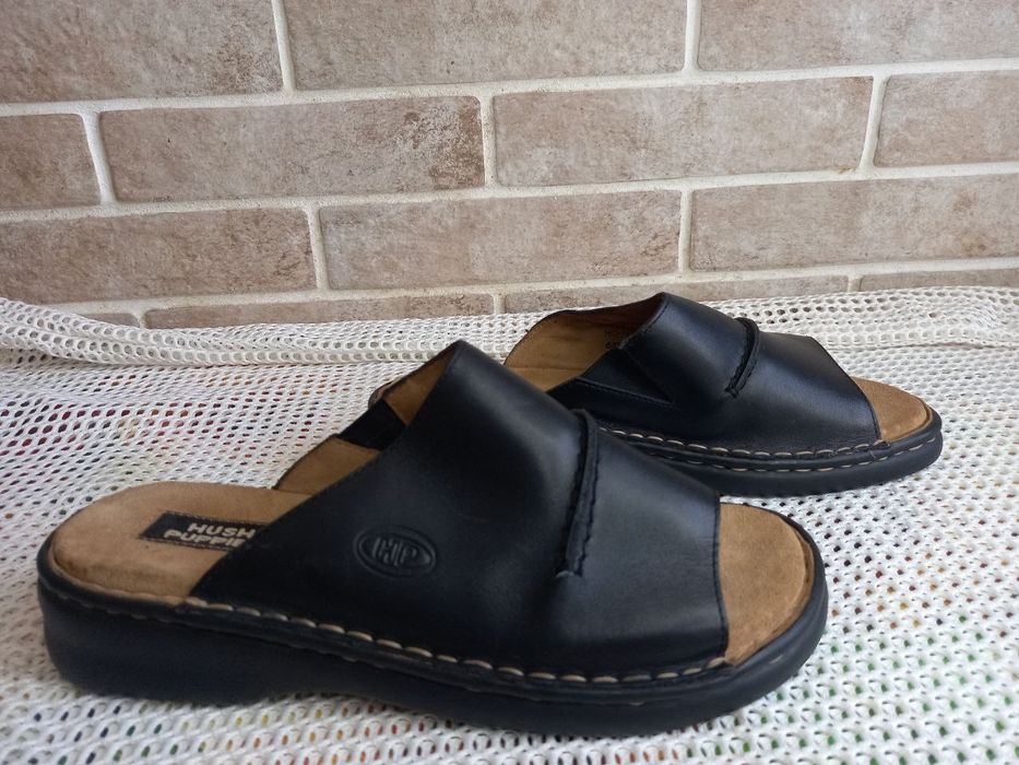 Кожанные шлепки 39р