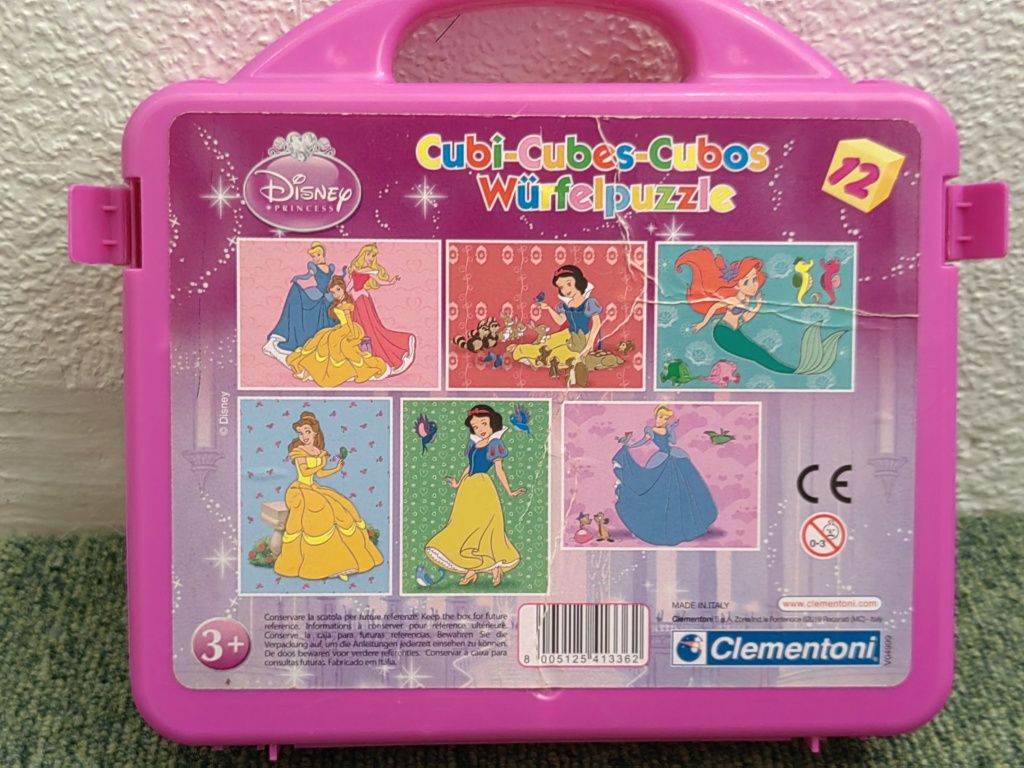 12 Cubos Princesas Disney Clementoni, 6 Puzzles, criança