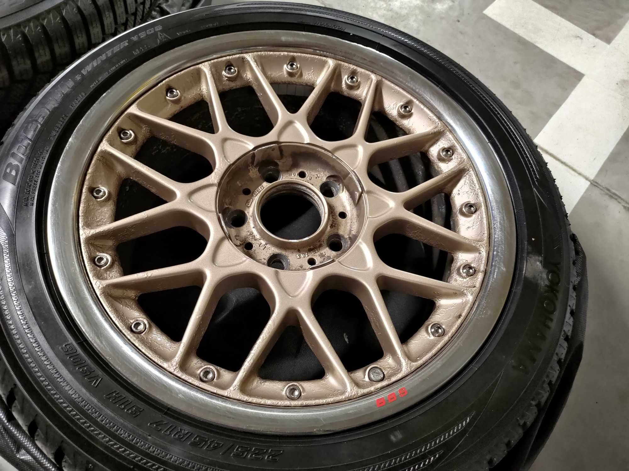 Felgi BBS RS II ,RS 703, 17", 8J, 5x120, ET40, NOWE OPONY Yokohama