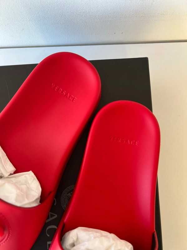 Versace red flip flop 37
