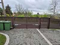 Kompletne ogrodzenie sztachety metalowe ok. 20 metrów z bramą i furtką