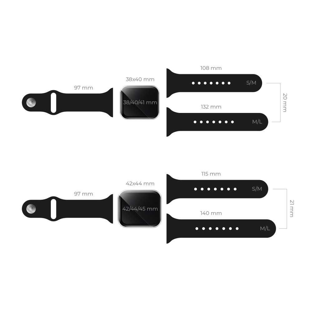 Pasek silikonowy S / M do Apple Watch 42 / 44 / 45mm granatowy