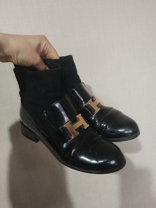 Ботинки шкіра замша