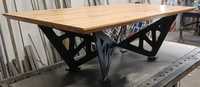 Ława stół stal drewno loft industrial