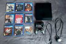 Konsola PS4 + 2 pady + gry (GTA V, The Last of Us, FIFA 23, itd.)