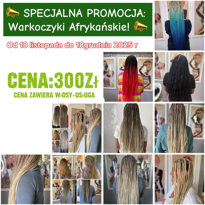 Warkoczyki 300zl WŁOSY i USŁUGA