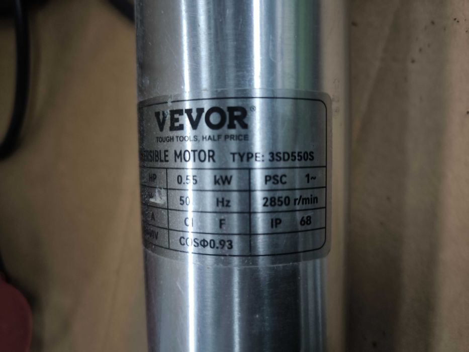 Pompa głębinowa VEVOR 3" 550W, maks. przepływ 50 l/min,