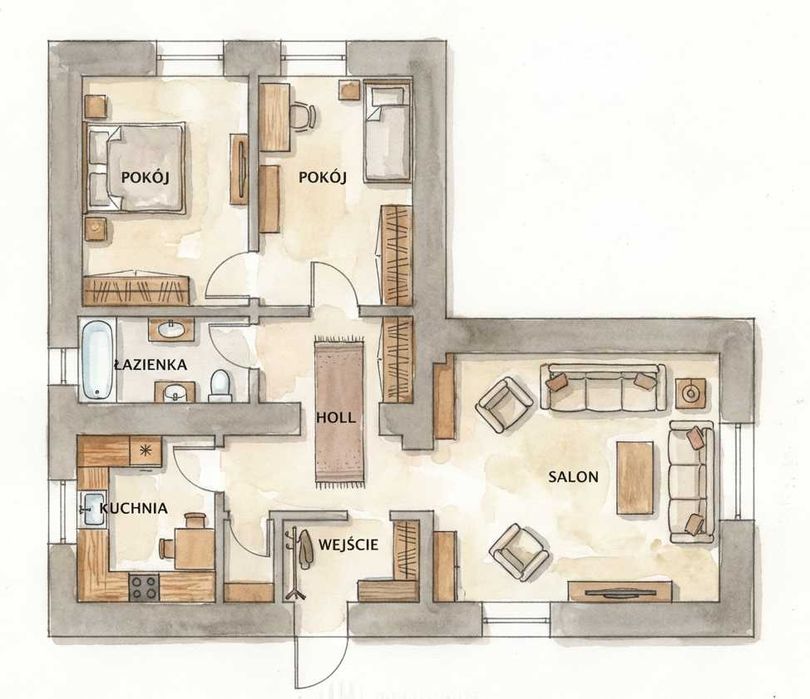 Bezczynszowe mieszkanie z własnym parkingiem i strefą rekreacyjną