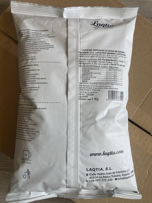 Cappucino Karmelowe 1 kg , hiszpańskiej firmy