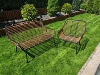 Zestaw mebli ogrodowych, na taras, balkon - sofa + fotel
