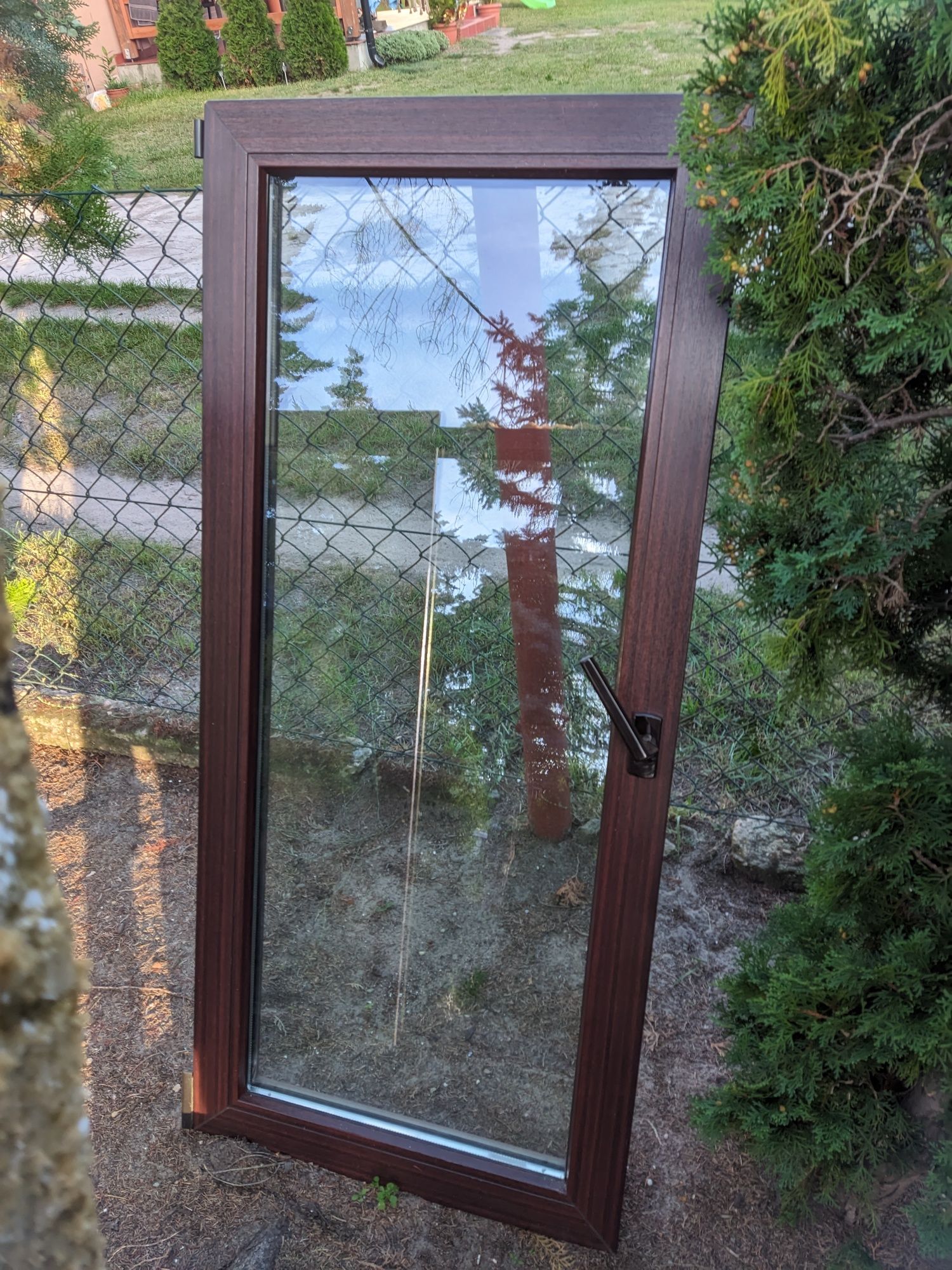 Duże okno dwuskrzydlowe pcv+moskitiera+żaluzja