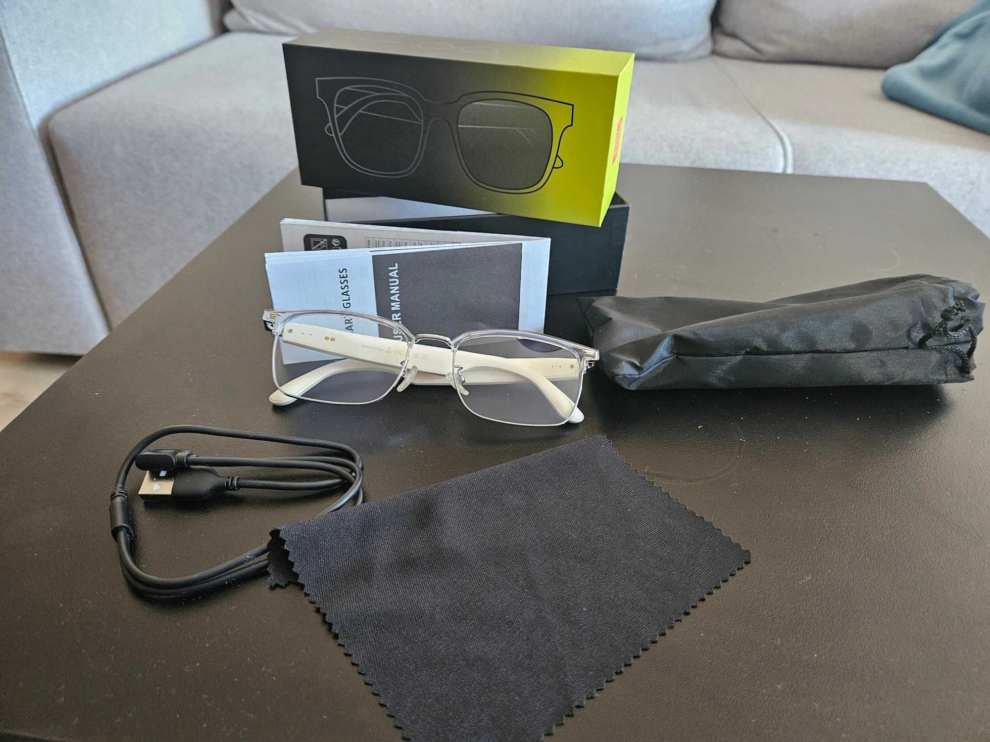 Smart okulary Bluetooth z mikrofonem i fotochromem | NOWE