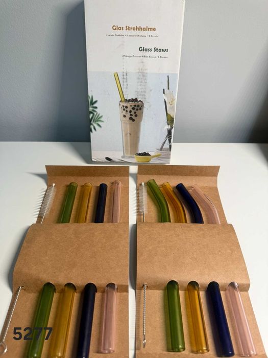 Zestaw rurek szklanych do picia (5277-54)