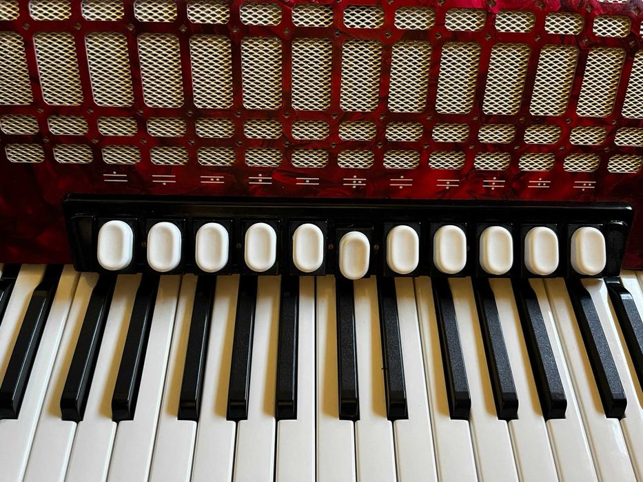 Acordeão Weltmeister Achat - 120 Baixos, 4a Voz + mala de transporte