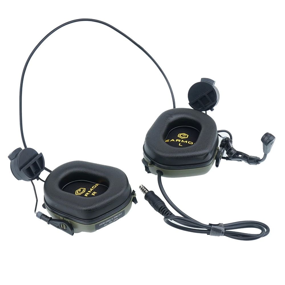 Активні навушники тактичні з мікрофоном на шолом Earmor M32H MOD3 Helm