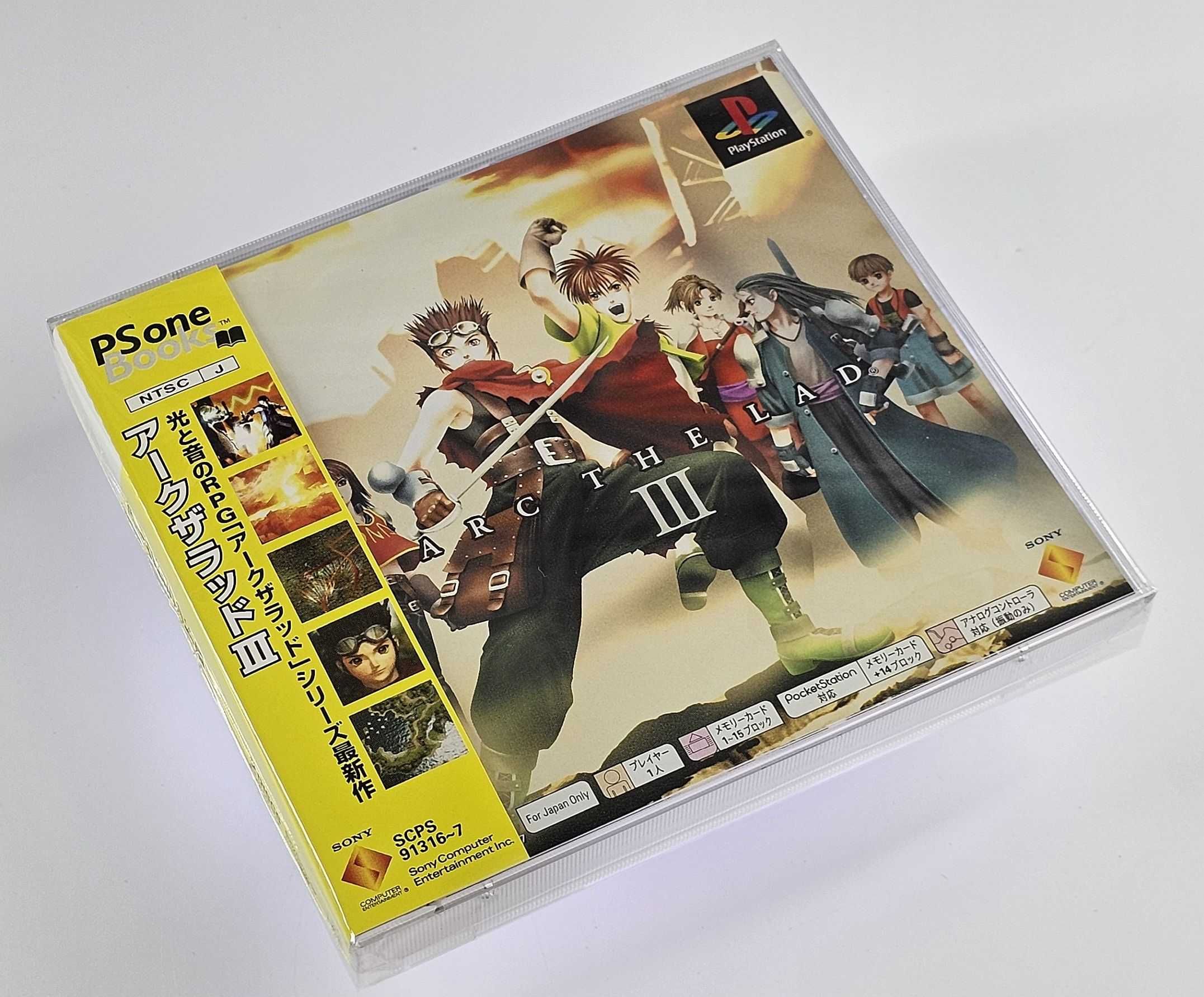 Arc the Lad III PSOne Books +Memory Cars Sticker finalna edycja
