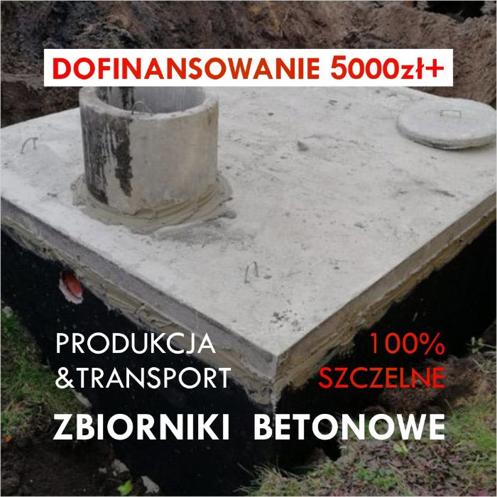 Zbiornik betonowy na deszczówkę Dofinansowanie "Moja Woda" Producent