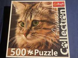 Puzzle kot 500 części Trefl