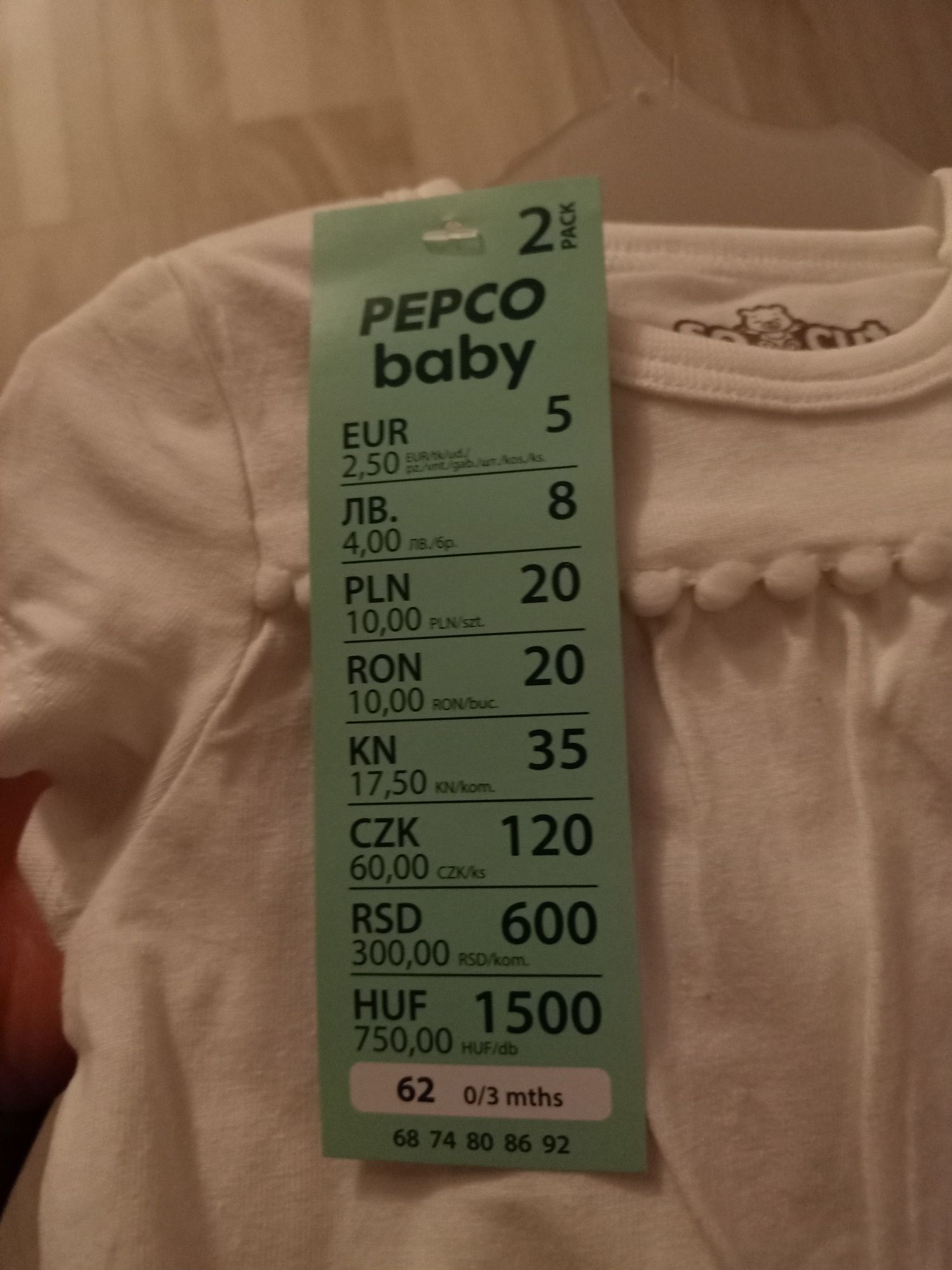 2-pack Body niemowlęce dla dziewczynki
