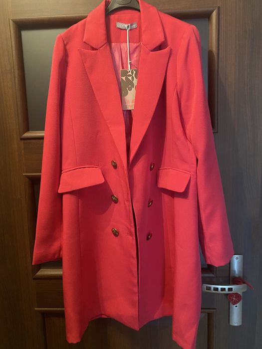 Marynarka dluga rozowa Nowa