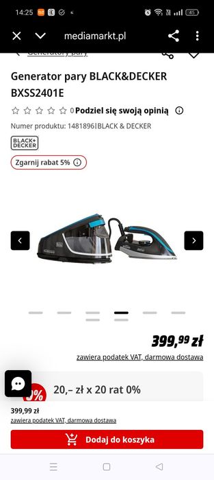 Generator pary BLACK&DECKER BXSS2401E