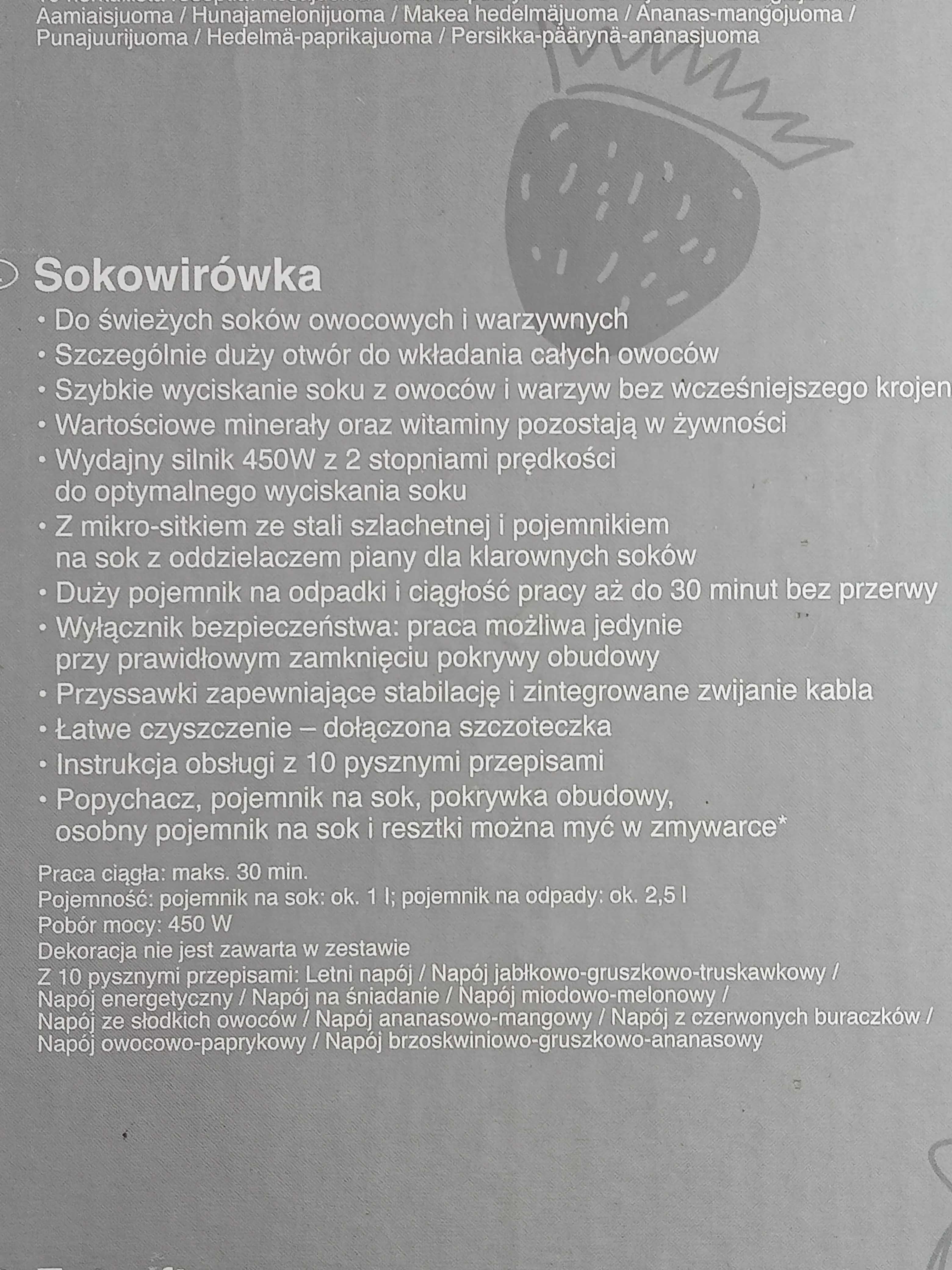 sokowirówka wyciskarka soków