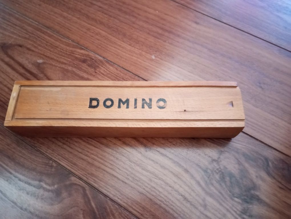 Domino Komplet kości do gry drewniane lata 30 XX wieku