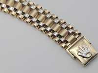 Nowa Złota bransoletka złoto próby 585, bransoleta zegarkowa korona