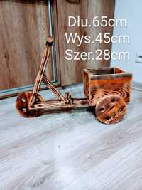 Kwietniki drewniane rowerek i inne wzory