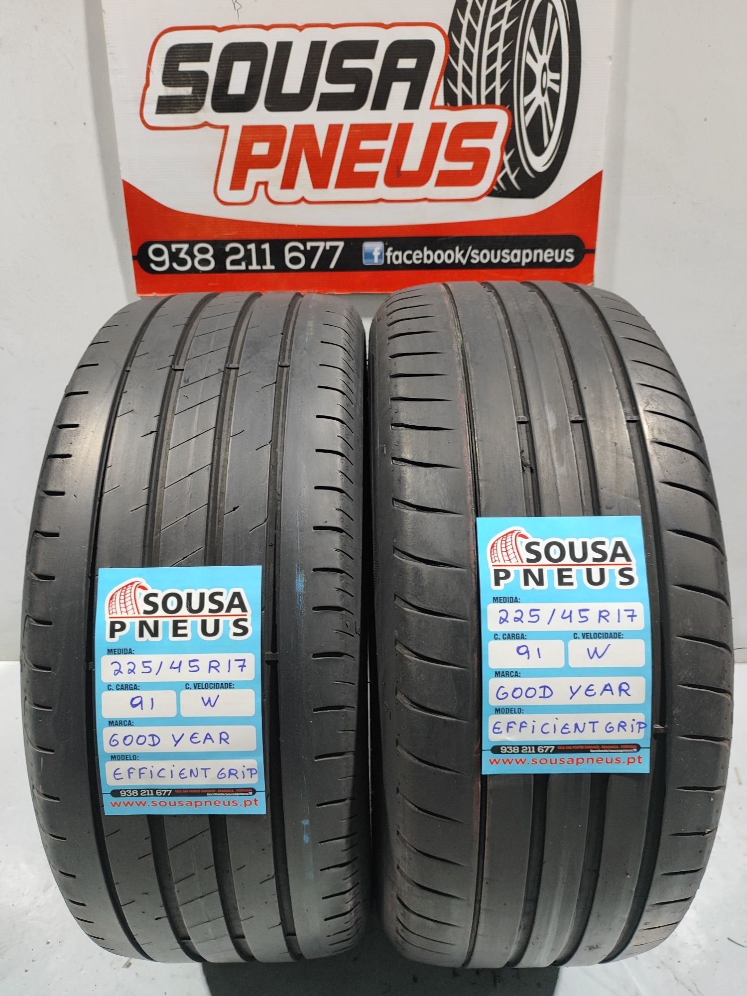 2 pneus semi novos 225-45R17 good year - Oferta dos Portes