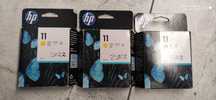 3 tusze HP11 CYAN (C4836A) 2 x tusze HP11 yellow (C4838A)  rok 2022