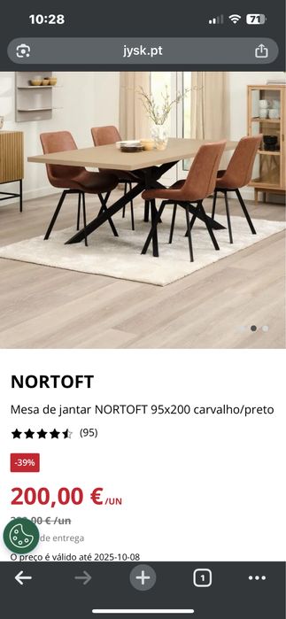 Mesa jantar model Nortoft JYSK