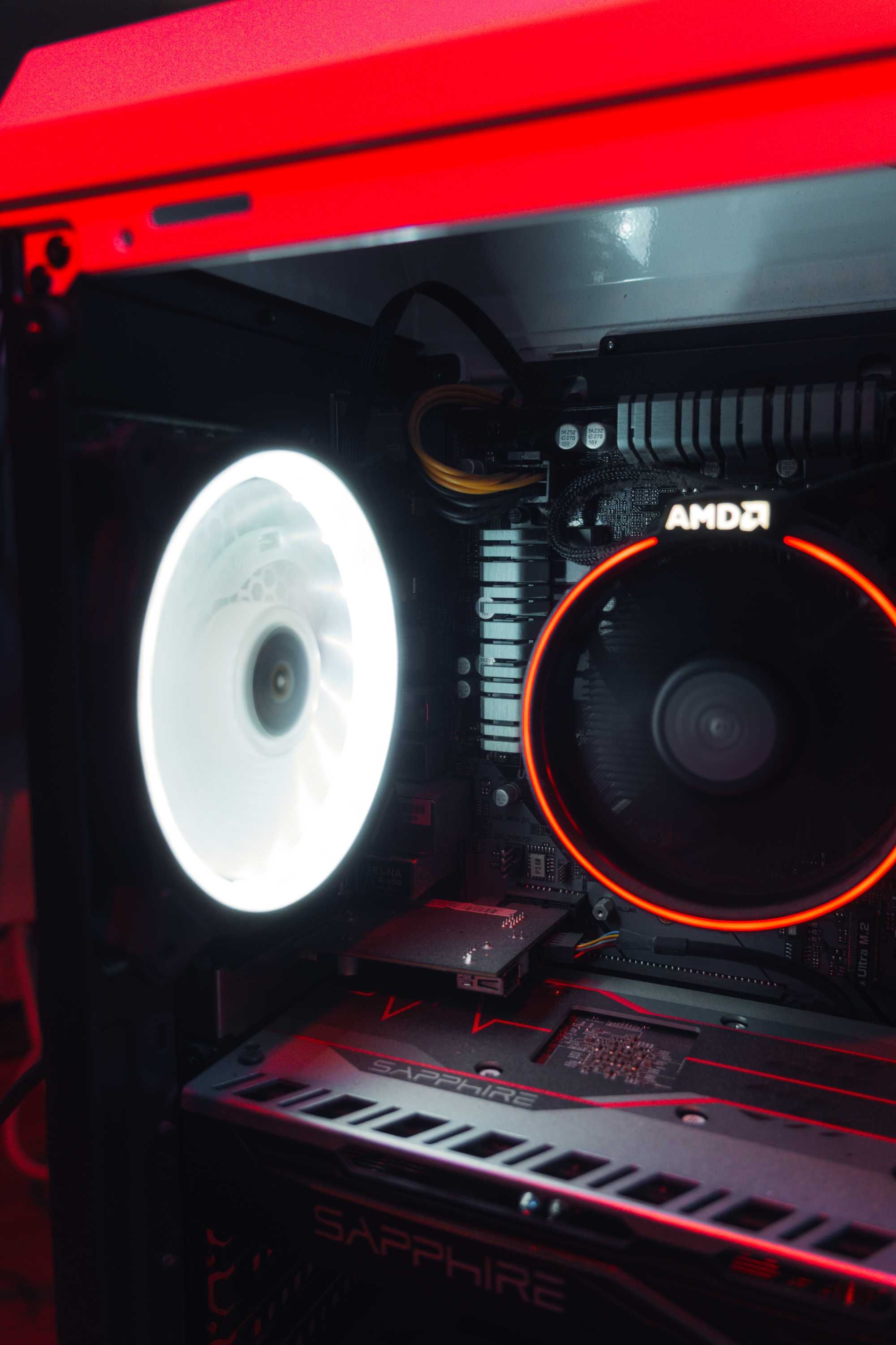 Komputer Ryzen 7 / RX 570 / 16GB / 3x SSD + Monitor, klawiatura i mysz