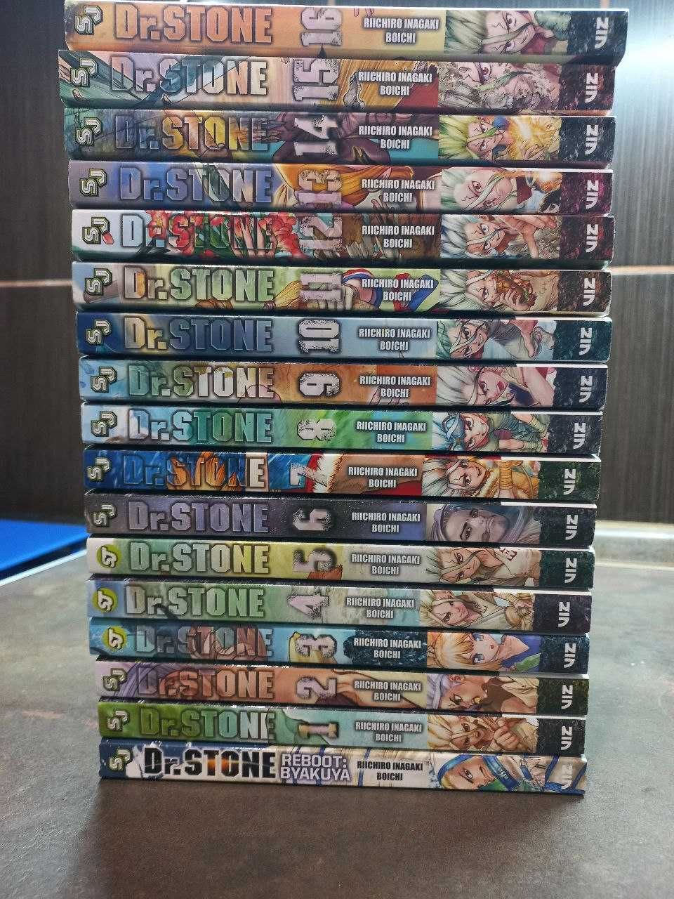 манга «Dr. Stone» (Доктор Стоун). 1-16 томи + спін-оф. англійська мова