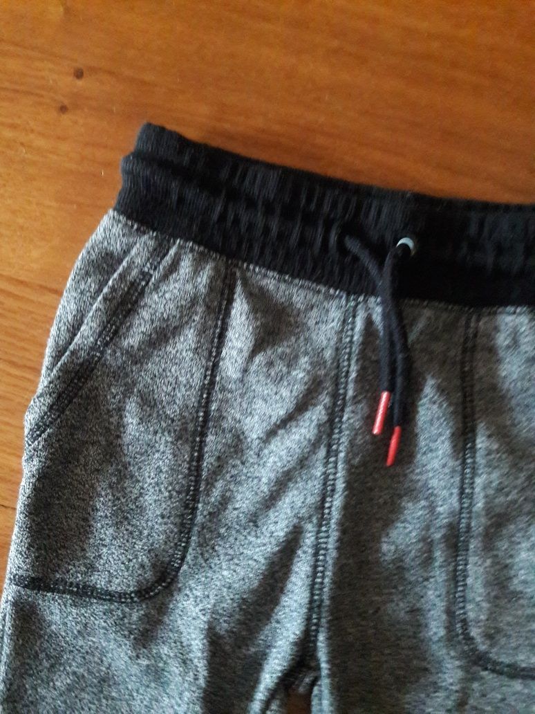 H & M spodnie joggers cotton popiel melanż r 2 - 3 l i 98 cm