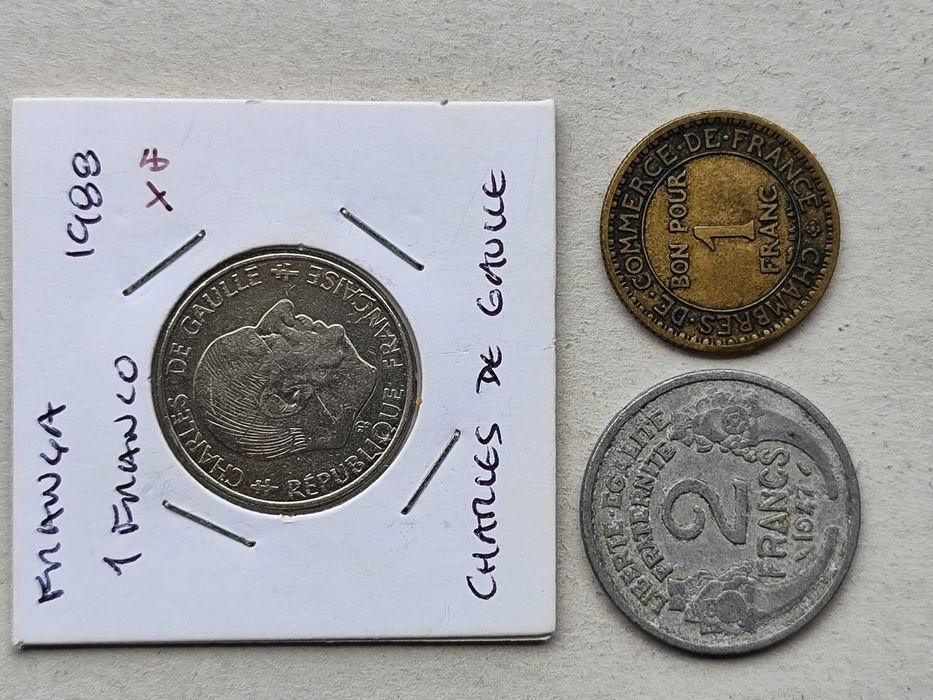 Lote de 16 moedas francesas em excelente estado de conservação