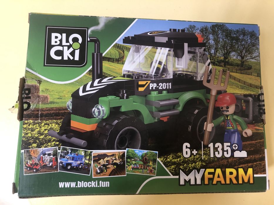 Конструктор Blocki MyFarm Трактор з плугом KB0317, 85 елементів