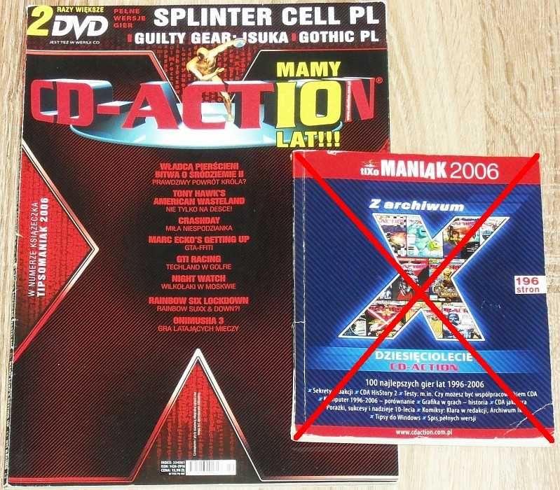 CD-ACTION Magazyny niekompletne z 2006 roku, płyty, plakaty, dodatki