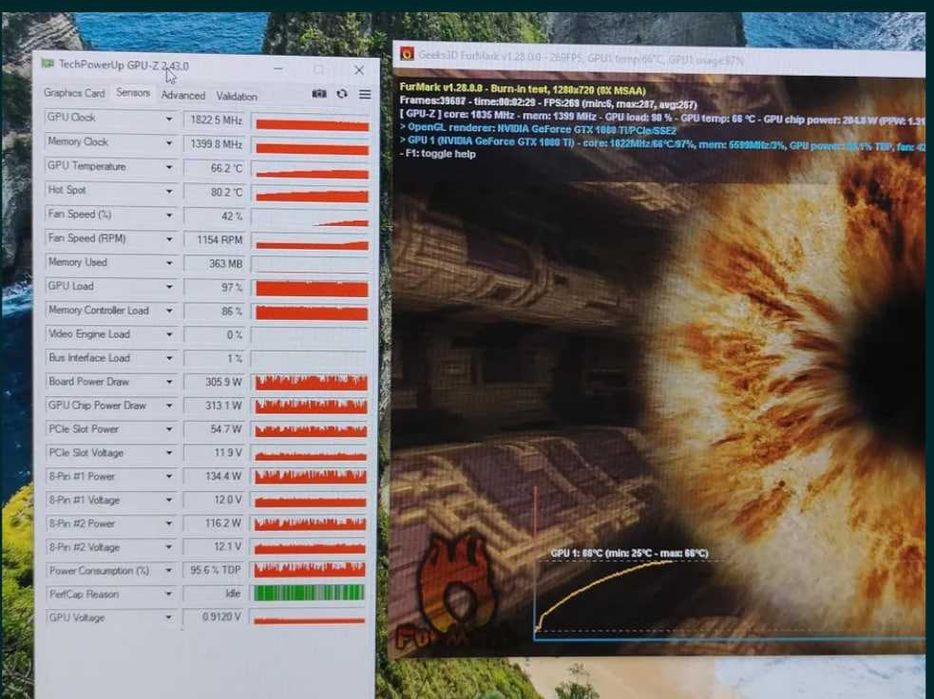 GTX 1080ti 11gb MSI Gaming X Trio. Идеал состояние