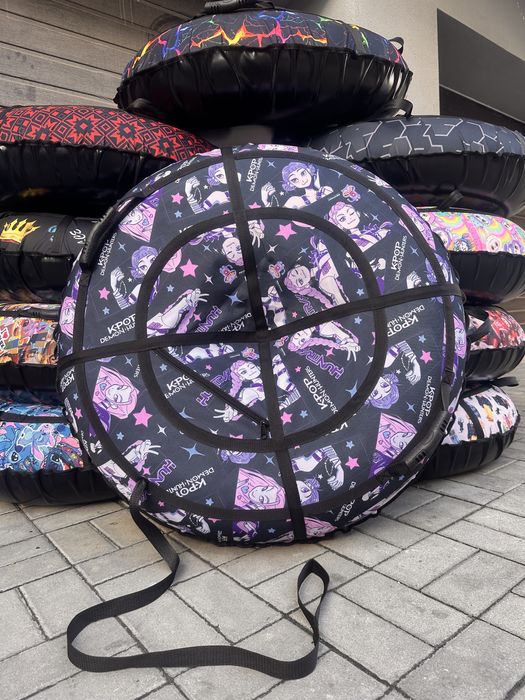 Міцний Тюбінг надувний плюшка ватрушка тюба таблетка надувні санки