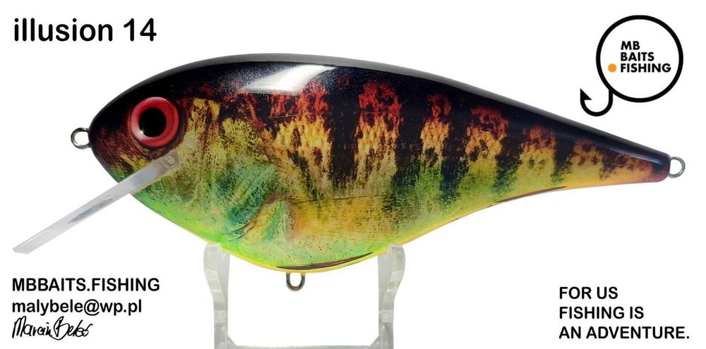 Wobler szczupak/sum illusion 14cm Hand Made