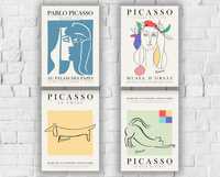 4 Plakaty Picasso - Pies, Kot i Kobiety - Rozmiar A4 (21 x 29,7 cm)