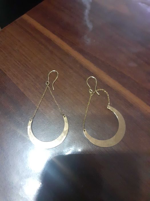 Piękne złote kolczyki