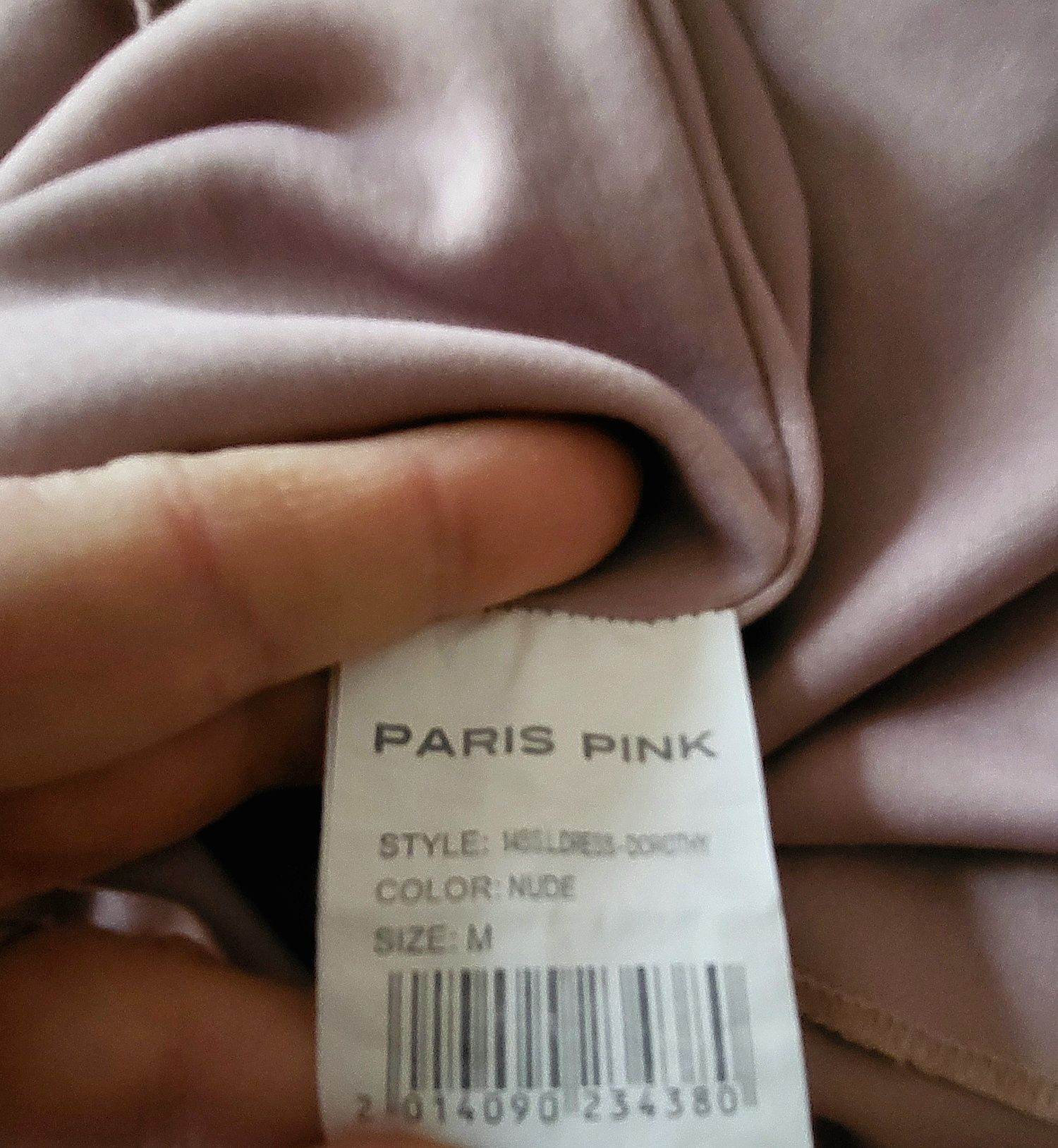 wizytowa, elegancka sukienka maxi z koronką Pink Paris 38/M