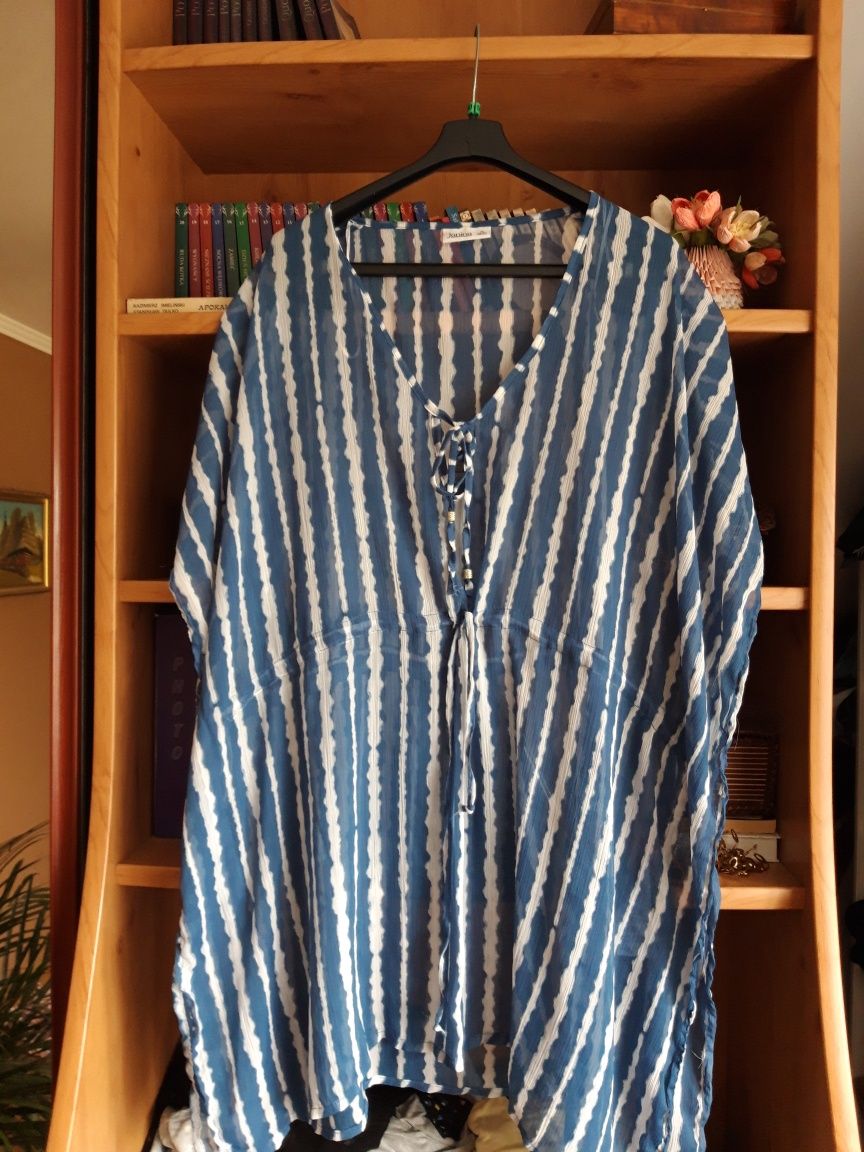 Śliczna dłuższa bluzka, tunika, narzutka rozmiar 48/50/52/54  6XL